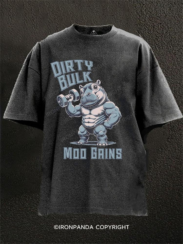 Moo Gains Washed Gym Shirt