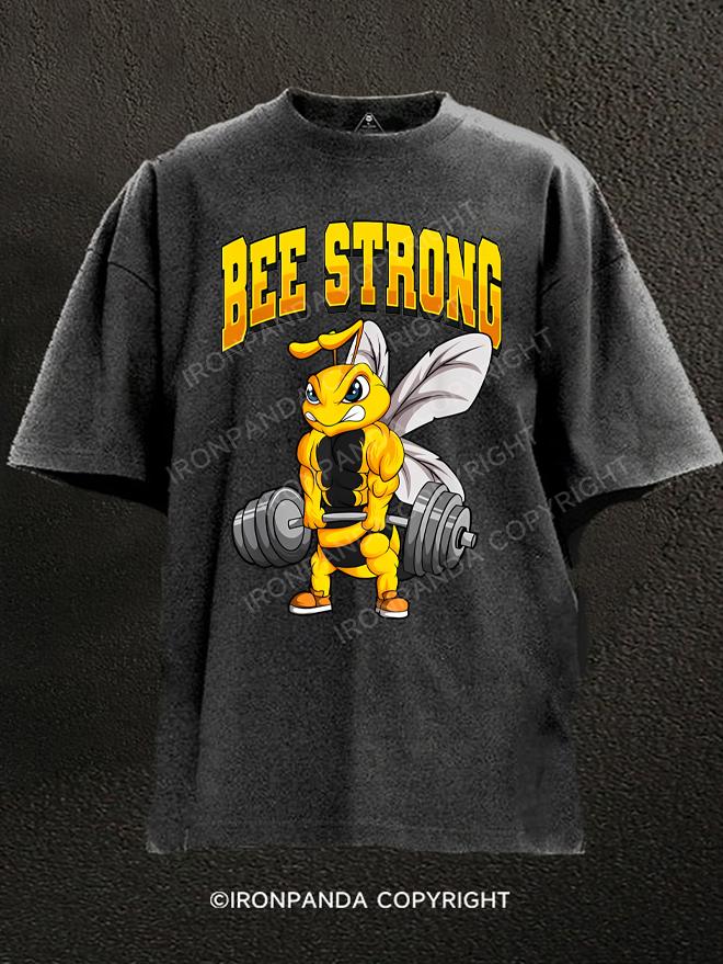 BEE STRONG Washed Gym Shirt
