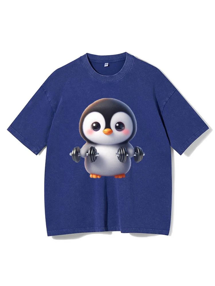 Gym Penguin Washed Gym Shirt