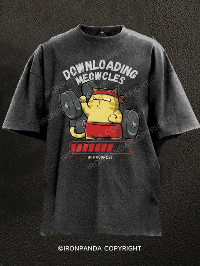 Downloading Meowcles In Washed Gym Shirt