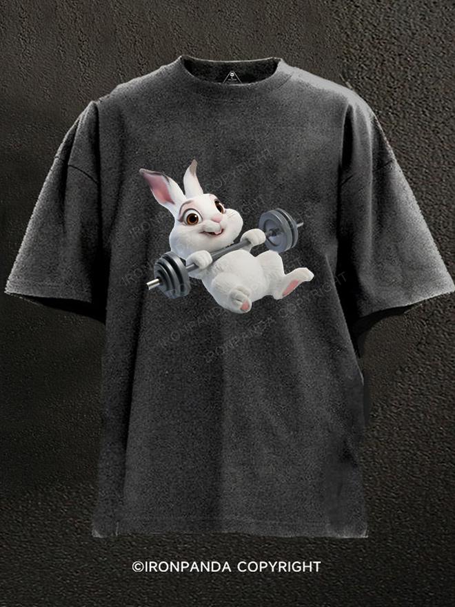 bunny workout Washed Gym Shirt