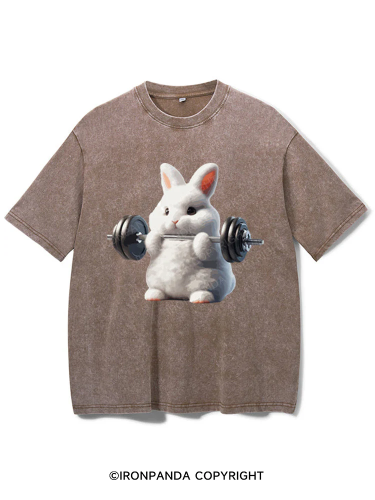 weightlifting rabbit Washed Gym Shirt