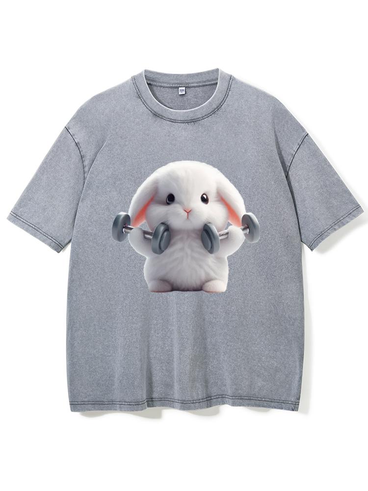 Gym Rabbit Washed Gym Shirt