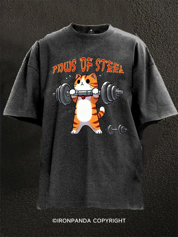 paws of steel Washed Gym Shirt