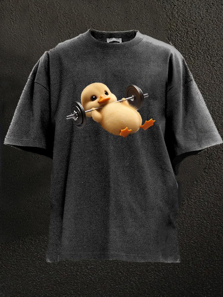 bench press duck Washed Gym Shirt