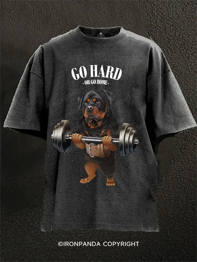 Go hard or go hom Washed Gym Shirt