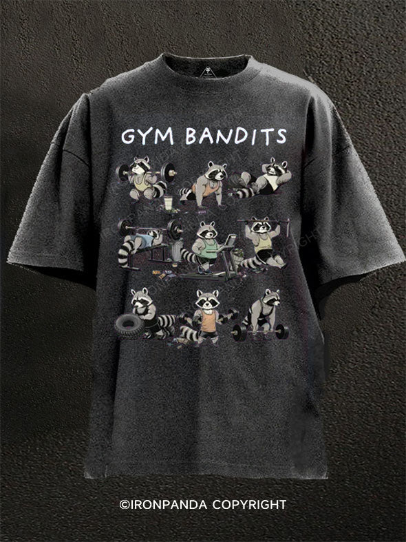 funny Raccoon Trash Washed Gym Shirt