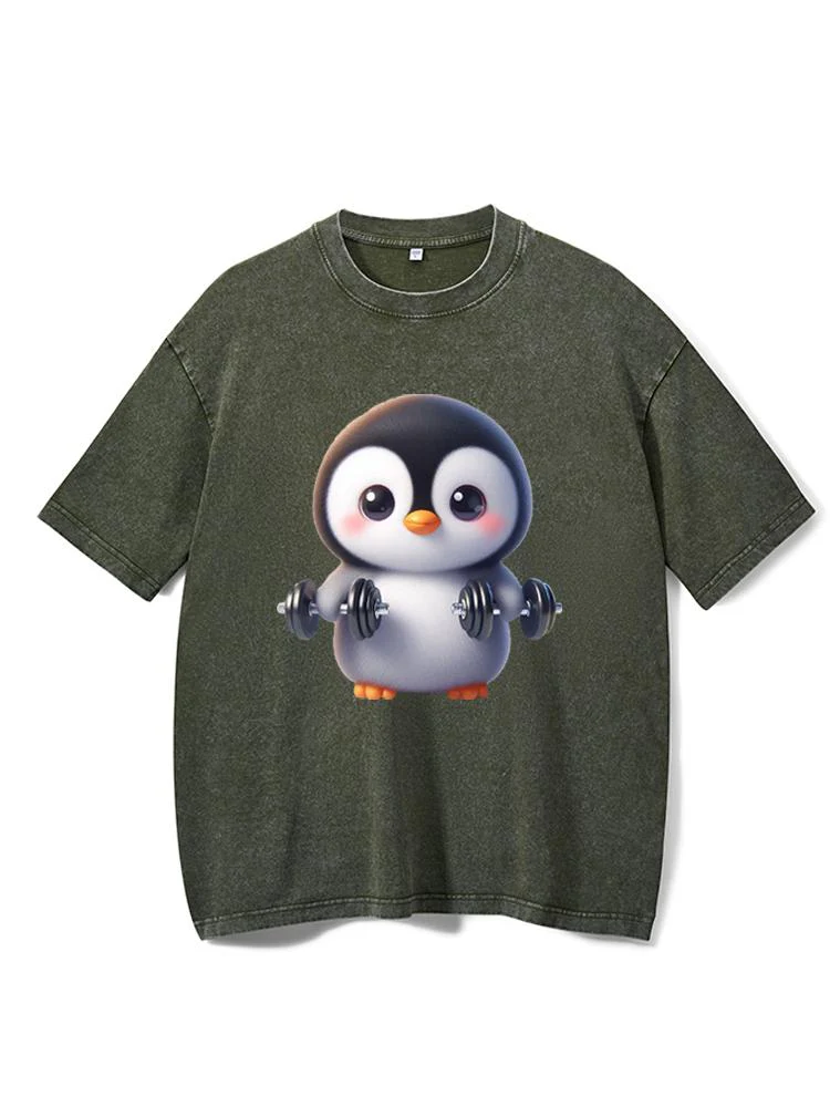 Gym Penguin Washed Gym Shirt