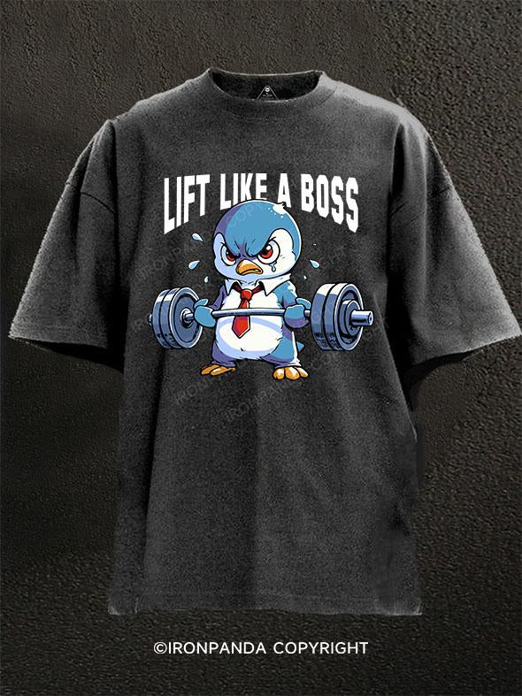 lift Like A boss Washed Gym Shirt
