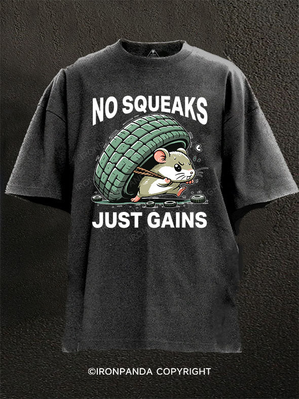 No squeaks, just gains Washed Gym Shirt