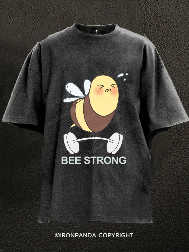 Bee Strong Washed Gym Shirt