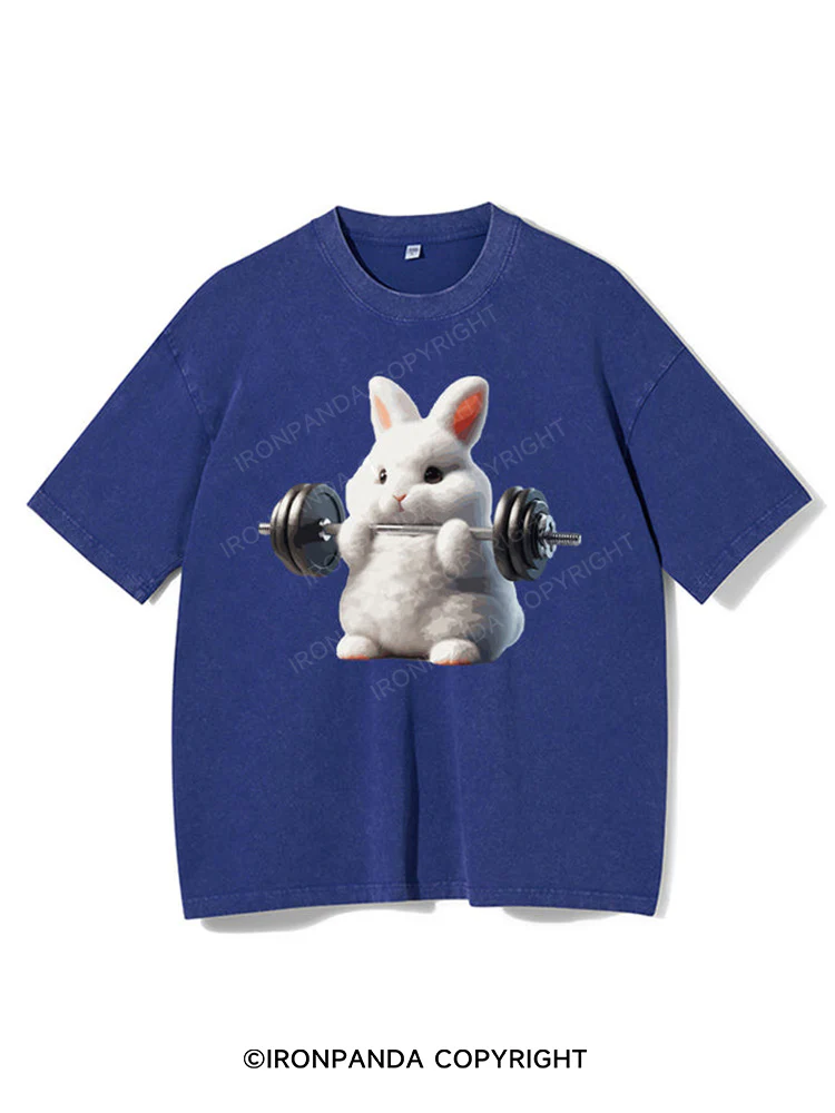 weightlifting rabbit Washed Gym Shirt